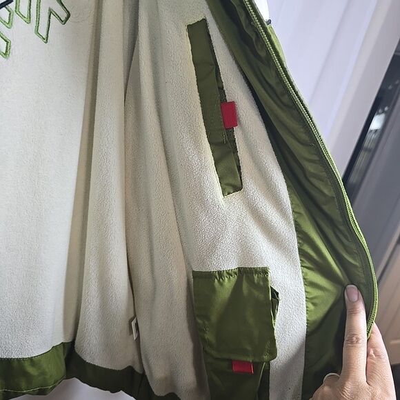 Womens Covington Removable Hood Puffer Jacket M Coat Avocado Green Winter Warm - Picture 10 of 16